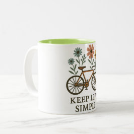 Minimaal Natuur Citaten Ontwerp Tweekleurige Koffiemok