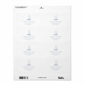 Minimaal Nautical Sailboat Baby shower Ahoy Adres Etiket (Full Sheet)