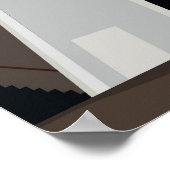 Minimaal Nederlands reisbureau Rotterdam  Poster (Hoek)