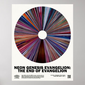 Minimaal Neon Genesis Evangelion Het einde van Eva Poster