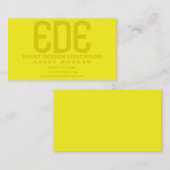 Minimaal Neon Yellow Visitekaartje (Voorkant / Achterkant)