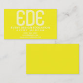 Minimaal Neon Yellow Visitekaartje (Voorkant / Achterkant)