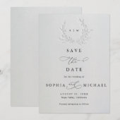 Minimaal nep blind debos katoen Save The Date (Voorkant / Achterkant)