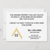 Minimaal Net Verkocht Onroerend goed Marketing Aankondiging (Achterkant)