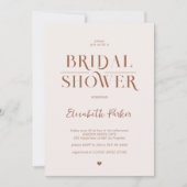 Minimaal neutraal boho modern vrijgezellenfeest kaart (Voorkant)