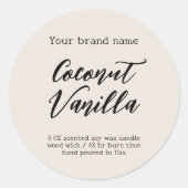 Minimaal neutraal etiket van de verpakkingskaars (Voorkant)