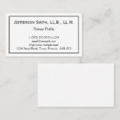 Minimaal notarieel Visitekaartje (Voorkant / Achterkant)