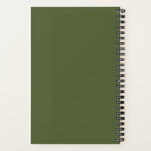 Minimaal olive Black Classic Monogram Notitieboek (Achterkant)