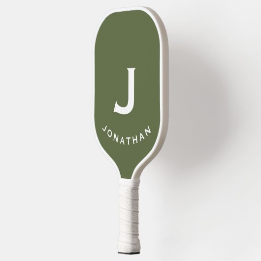 Minimaal olive Green Classic Monogram Pickleball Paddle (Links)