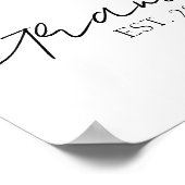 Minimaal Oma Sinds Jaar Zachte Script Typografie Poster (Hoek)