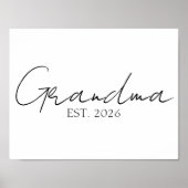 Minimaal Oma Sinds Jaar Zachte Script Typografie Poster (Voorkant)