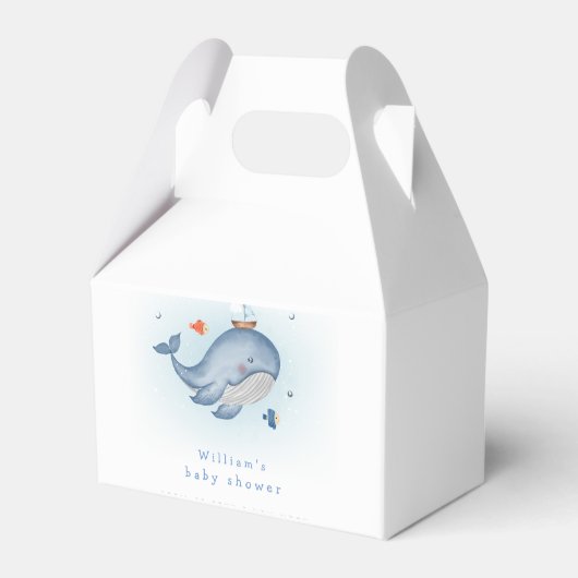 Minimaal onder het See Whale Nautica Baby shower Bedankdoosjes (Achterkant)