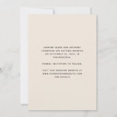 Minimaal One Photo Script Beige Save The Date (Achterkant)