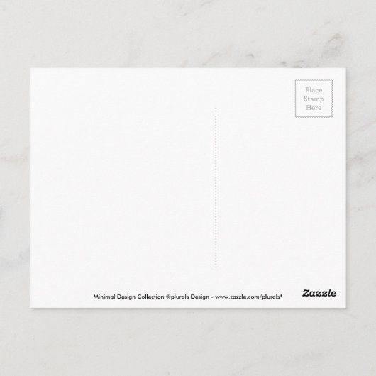 Minimaal ontwerp briefkaart foto-Lijst (Achterkant)