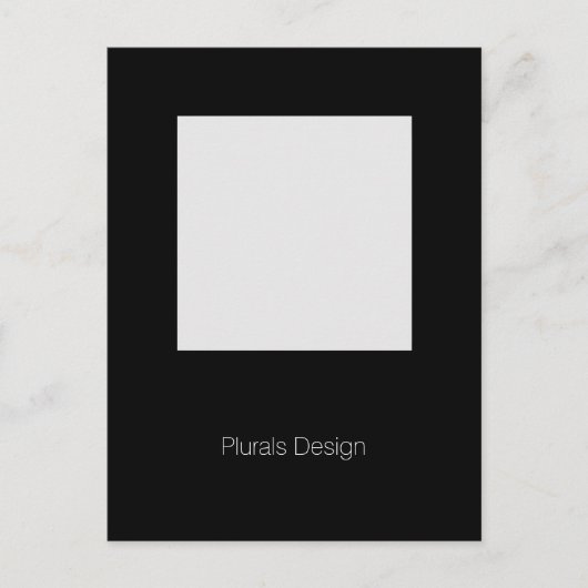 Minimaal ontwerp briefkaart foto-Lijst (Voorkant)