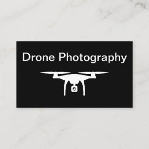 Minimaal ontwerp drone fotografie visitekaartje