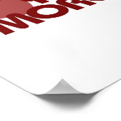 Minimaal ontwerp 'Love You More' Poster (Hoek)