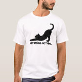 Minimaal ontwerp met zwarte kattenogen t-shirt (Voorkant)