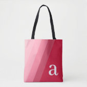 Minimaal ontwerp - Reusachtig Modern Monogram Roze Tote Bag (Voorkant)