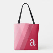 Minimaal ontwerp - Reusachtig Modern Monogram Roze Tote Bag (Achterkant)
