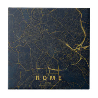 Minimaal ontwerp stadkaart Rome Italië Tegeltje