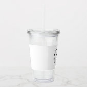 Minimaal ontwerp van bedrijfsmerk op acryl drinkbeker (Rechts)