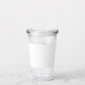 Minimaal ontwerp van bedrijfsmerk op acryl drinkbeker (Achterkant)