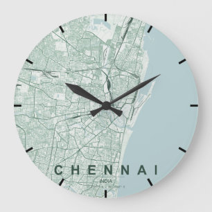 Minimaal ontwerp van stadsplattegrond van Chennai  Grote Klok
