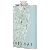Minimaal ontwerp van stadsplattegrond van Chennai Heupfles (Links)