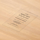 Minimaal ontwerp voor baby jongen shower typografi acryl uitnodigingen (Laagn)