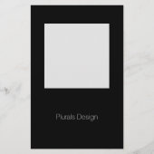 Minimaal ontwerp zwart-wit lijst — Stationery Briefpapier (Voorkant)