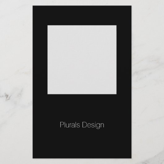 Minimaal ontwerp zwart-wit lijst — Stationery Briefpapier (Voorkant)