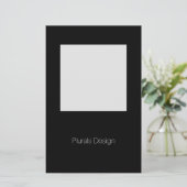 Minimaal ontwerp zwart-wit lijst — Stationery Briefpapier (Staand voorkant)