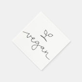 Minimaal op maat gesneden Vegan-achtergrondkleur Servet (Hoek)