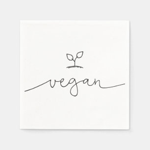 Minimaal op maat gesneden Vegan-achtergrondkleur Servetten