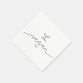 Minimaal op maat gesneden Vegan-achtergrondkleur Servetten (Hoek)