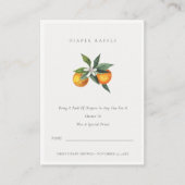 Minimaal Oranje Baby shower met botanische kleerma Informatiekaartje (Voorkant)