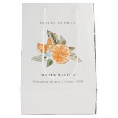 Minimaal Oranje Vrijgezellenfeest van de olievloei Medium Cadeauzakje (Achterkant)