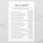 Minimaal "Over en Onder" Vrijgezellenfeest spel (Voorkant)