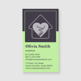 Minimaal Paars en groen Visitekaartje thuiszorg