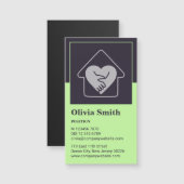 Minimaal Paars en groen Visitekaartje thuiszorg (Voorkant / Achterkant)