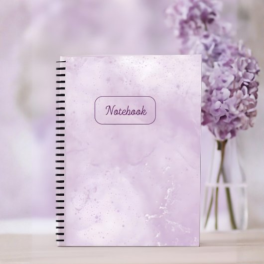 Minimaal Paars Marmer Notitieboek