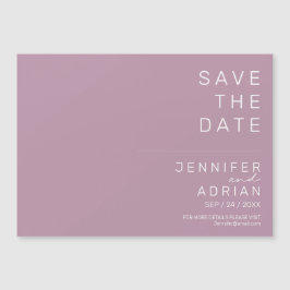 Minimaal Paars Modern Horizontaal Save The Date