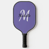 Minimaal Paars Monogram Pickleball Paddle (Voorkant)