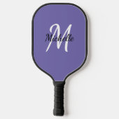 Minimaal Paars Monogram Pickleball Paddle (Achterkant)