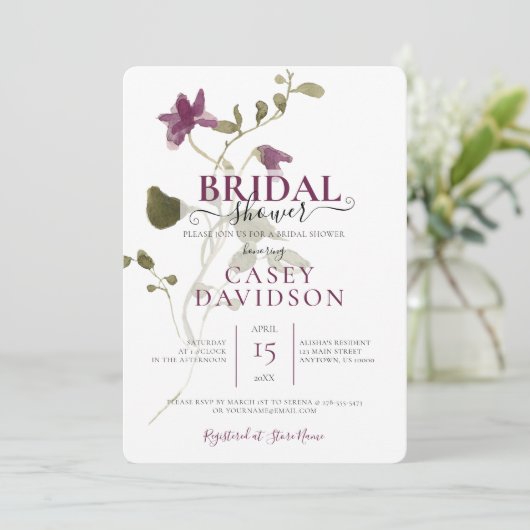 Minimaal Paars vrij Vrijgezellenfeest Kaart (Staand voorkant)