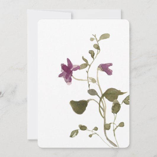 Minimaal Paars vrij Vrijgezellenfeest Kaart (Achterkant)