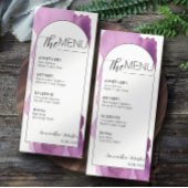 Minimaal Paars Waterverf-kabelmenu Menu