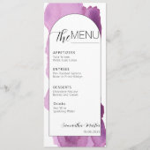 Minimaal Paars Waterverf-kabelmenu Menu (Voorkant)