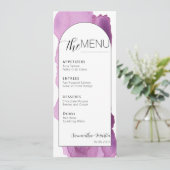 Minimaal Paars Waterverf-kabelmenu Menu (Staand voorkant)